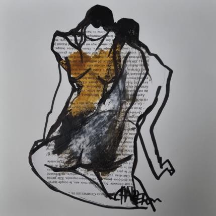 Peinture F3 Écriture 7 par Chaperon Martine | Tableau Figuratif Acrylique Nu