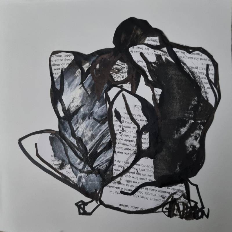 Gemälde F3 Écriture 8 von Chaperon Martine | Gemälde Figurativ Akt Acryl