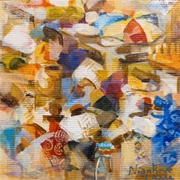 Painting Marché Africain 2 by Lama Niankoye | Painting