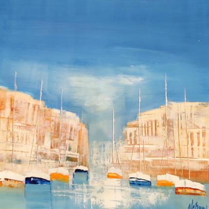 Painting ST63 by Héraud Alain | Painting Figurative Oil Marine