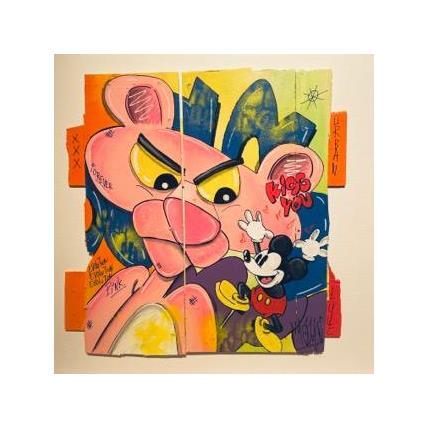 Peinture Kiss you par Molla Nathalie  | Tableau Pop-art Acrylique, Posca Icones Pop