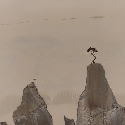 Peinture Connectés par Lemonnier | Tableau Matiérisme Acrylique, Zinc Paysages