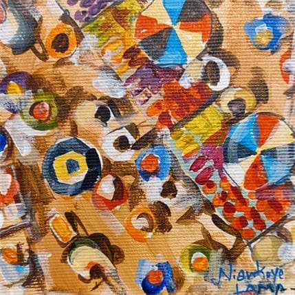 Peinture Place du marché 5 par Lama Niankoye | Tableau Figuratif Acrylique Scènes de vie