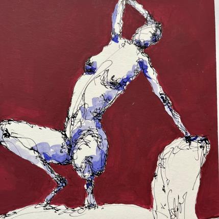 Painting Pascale by Sahuc François | Painting Figurative Acrylic, Ink Minimalist, Nude, Pop icons