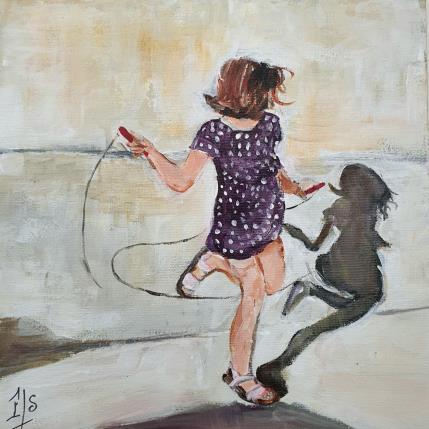 Painting F3  Jeu d'ombres. by Soizeau Françoise | Painting Naive art Acrylic Child, Life style