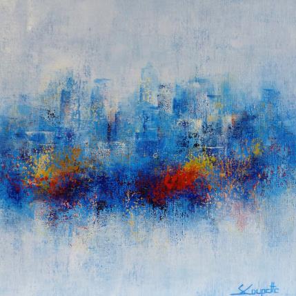 Painting Blue Serenity by Coupette Steffi | Painting Figurative Acrylic Urban