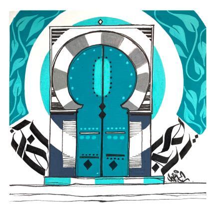 Peinture Sidi par Nitram Joke | Tableau Street Art Acrylique, Encre, Graffiti, Papier Architecture, Paysages, Urbain