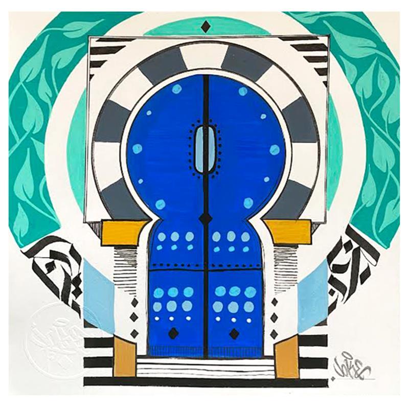 Peinture Rabat par Nitram Joke | Tableau Street Art Paysages Urbain Architecture Acrylique Encre