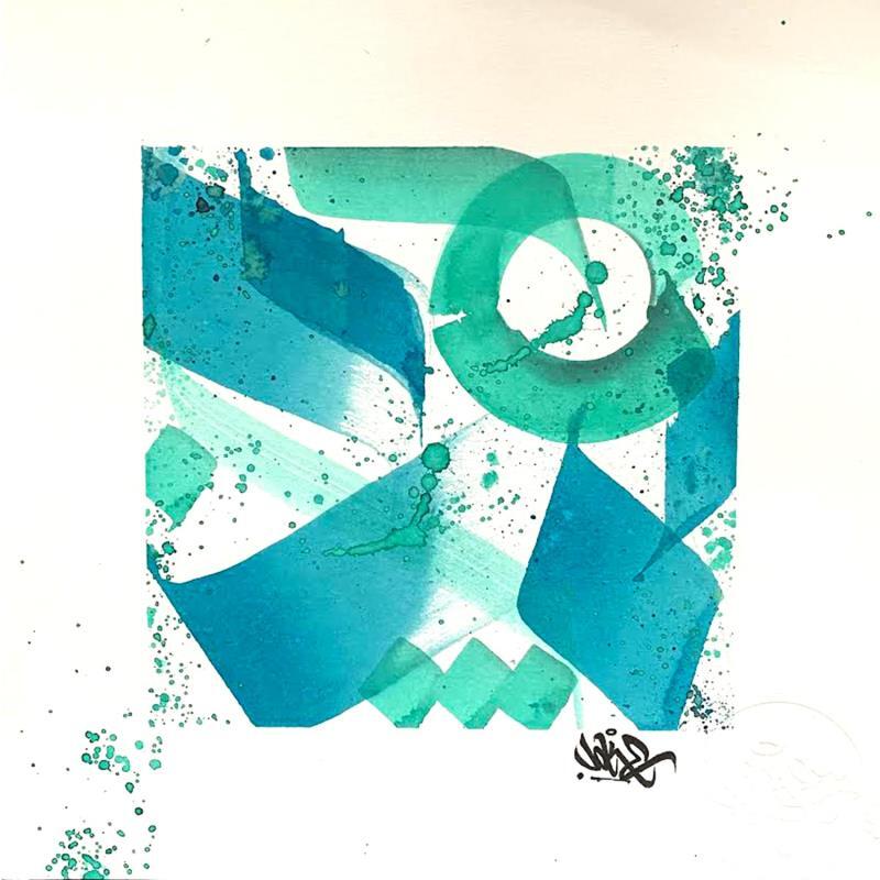 Peinture Agua par Nitram Joke | Tableau Street Art Urbain Marine Acrylique Encre