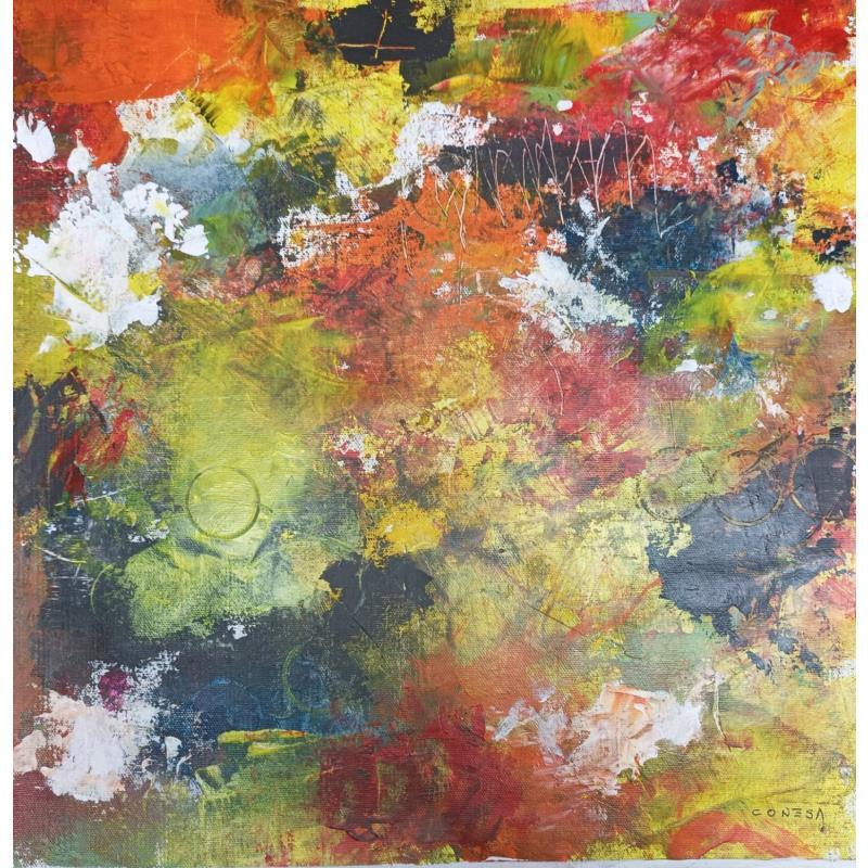 Painting Fiesta by Jiménez Conesa Francisco | Painting Abstract Minimalist Acrylic Charcoal