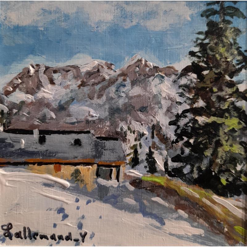 Painting Gîte d'alpage en Belledonne by Lallemand Yves | Painting Figurative Urban Acrylic