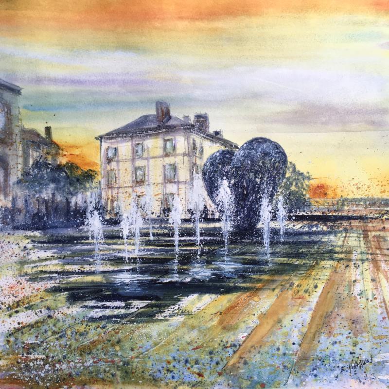 Gemälde Troyes 188 Coeur contre jour  von Hoffmann Elisabeth | Gemälde Figurativ Urban Aquarell