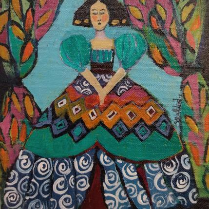 Gemälde Princess Baroque von Sundblad Silvina | Gemälde Naive Kunst Acryl, Pastell