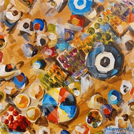 Pintura Place du marché 2 por Lama Niankoye | Pintura Figurativo Acrílico Life style