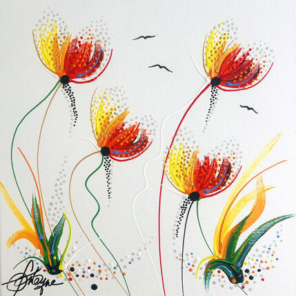 Painting Vers le soleil by Fonteyne David | Painting Figurative Acrylic Nature