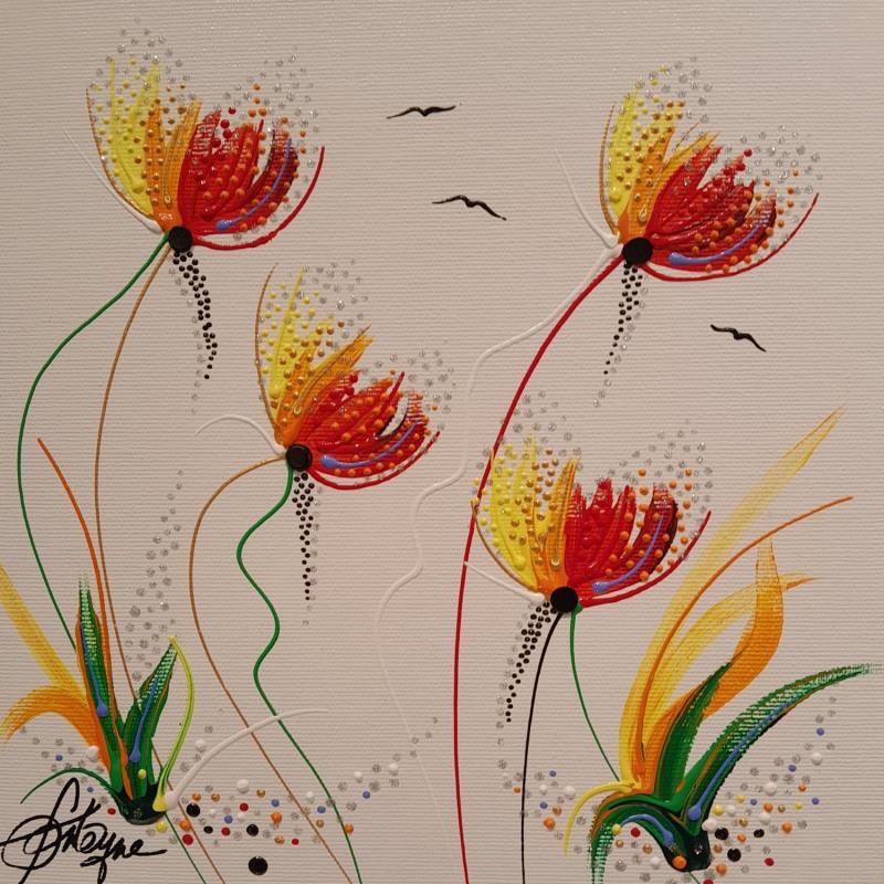 Painting Vers le soleil by Fonteyne David | Painting Figurative Nature Acrylic