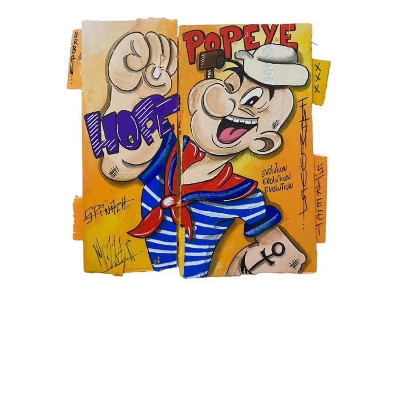 Painting  Hope by Molla Nathalie  | Painting Pop-art Pop icons Wood Acrylic Posca