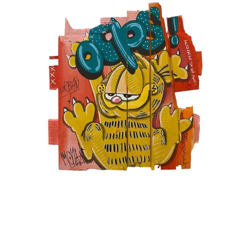 Peinture  Oops par Molla Nathalie  | Tableau Pop-art Icones Pop Bois Acrylique Posca