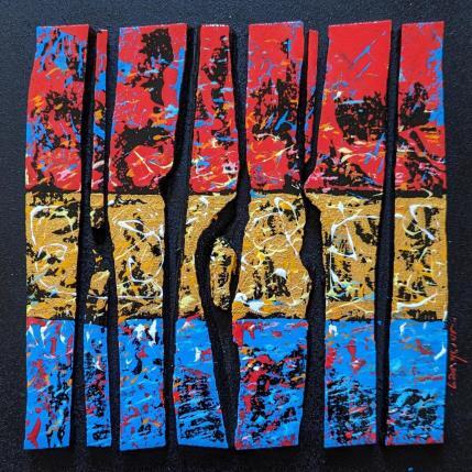 Painting Bc9 touche rouge or bleu by Langeron Luc | Painting Subject matter Acrylic, Resin, Wood
