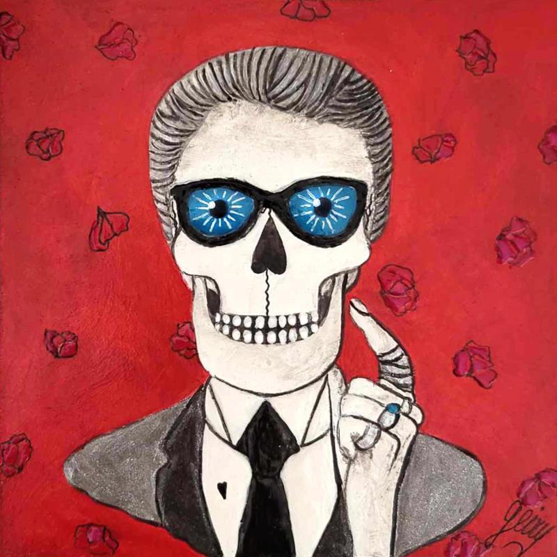 Gemälde Karl von Geiry | Gemälde Materialismus Porträt Pop-Ikonen Acryl Pigmente Marmorpulver