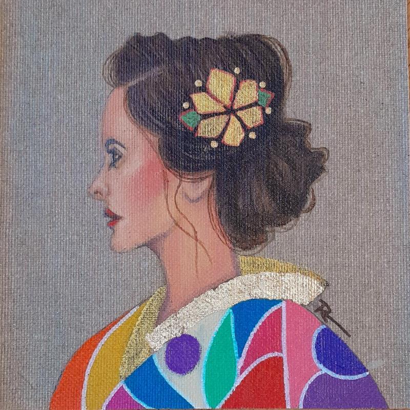 Painting Rina by Rosângela | Painting Figurative Portrait Acrylic