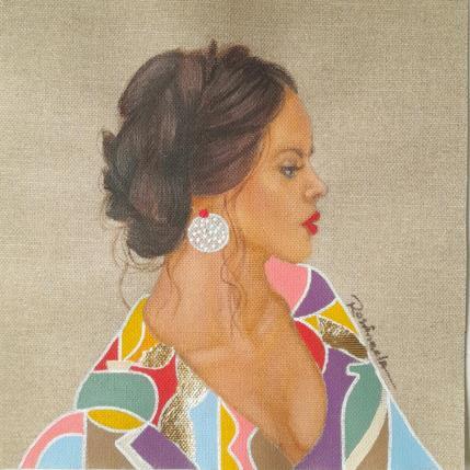 Peinture Sandrine par Rosângela | Tableau Figuratif Acrylique Portraits