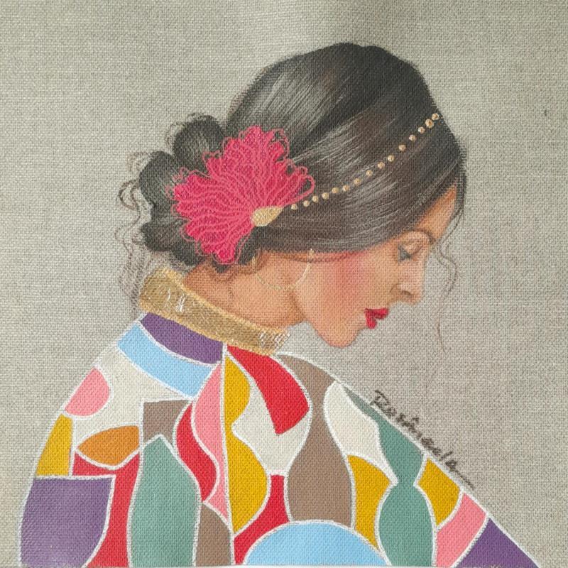 Gemälde Soélie von Rosângela | Gemälde Figurativ Porträt Acryl