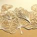 Painting Gingko by Atalanta Vanessa | Painting Landscapes Nature Still-life Cardboard Gluing Paper