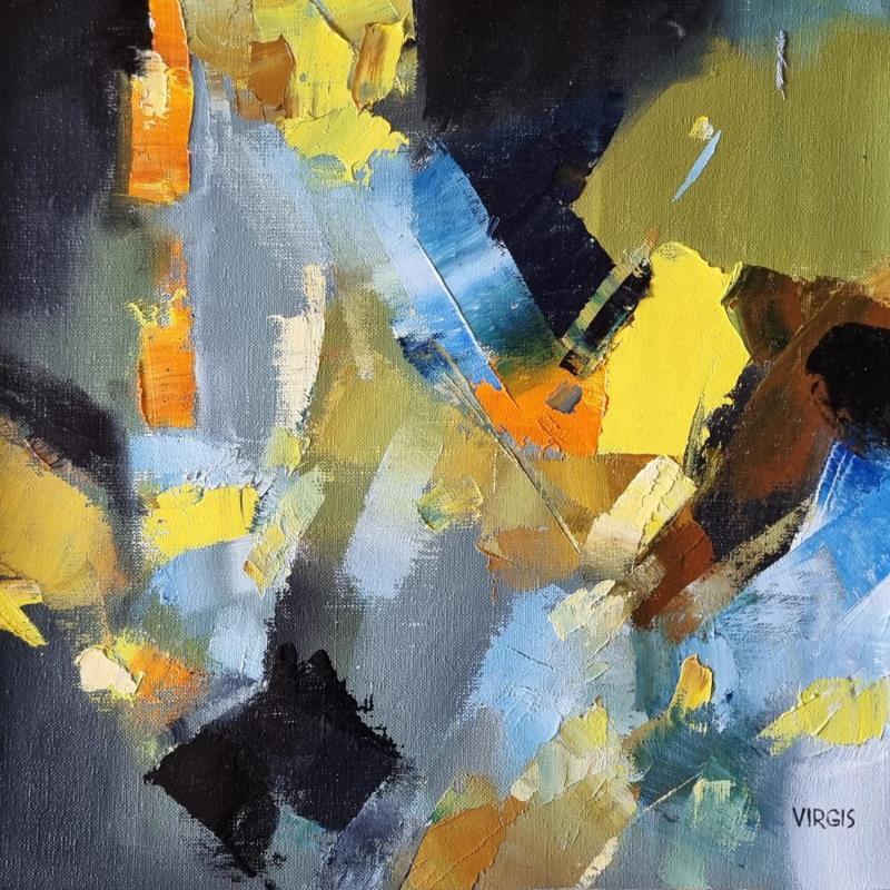 Peinture Night fun par Virgis | Tableau Abstrait Minimaliste Huile