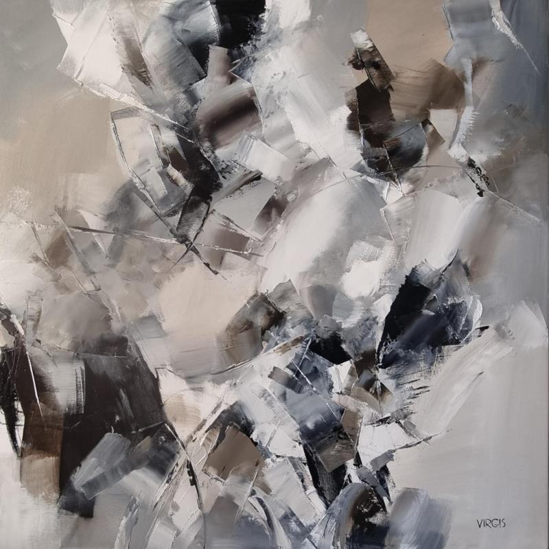 Painting  The sound of time by Virgis | Painting Abstract Minimalist Oil