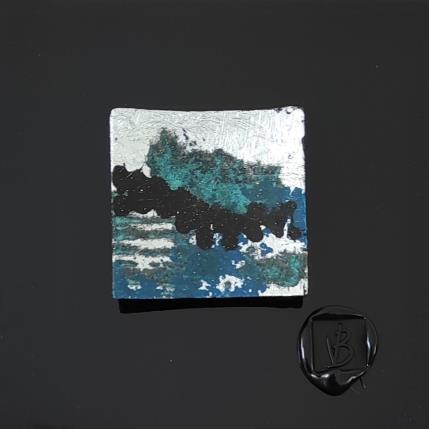 Painting Oslo by Bauquel Véronique | Painting Abstract Gluing, Silver leaf Minimalist