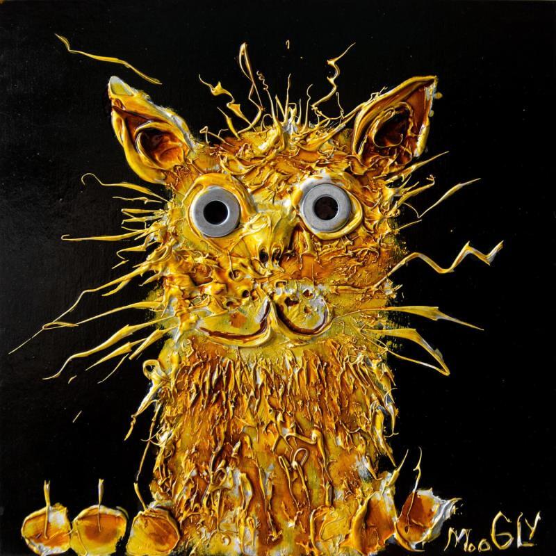 Peinture RICTUS par Moogly | Tableau Art Singulier Animaux Carton Acrylique Résine Pigments