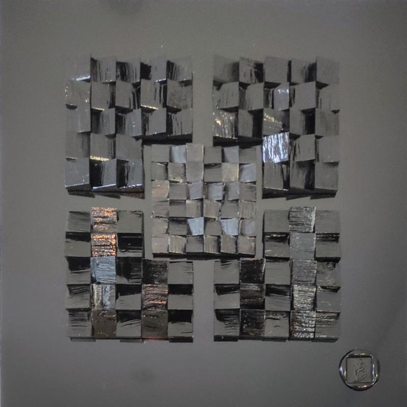 Painting Denver by Bauquel Véronique | Painting Abstract Minimalist Gluing