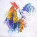 Painting Coq by Bergues Laurent | Painting Figurative Animals Watercolor Acrylic