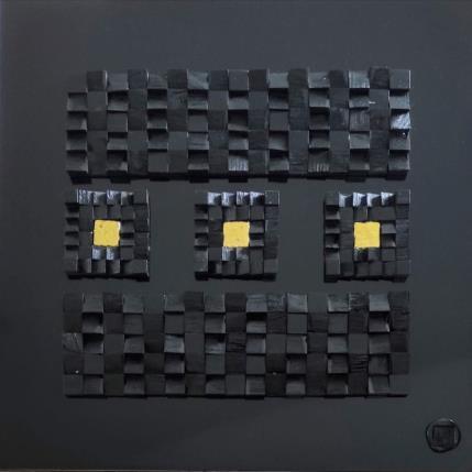 Peinture Heraklion par Bauquel Véronique | Tableau Abstrait Acrylique, Bois, Collage, Métal Minimaliste