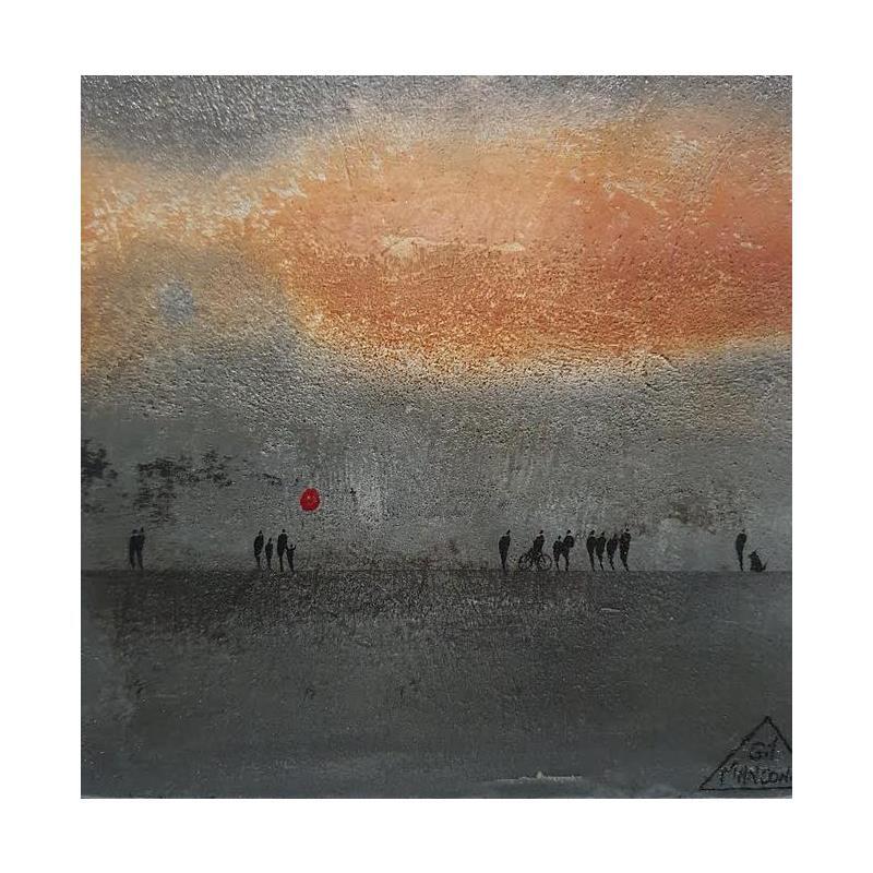 Painting Ysaline by Manconi Gil | Painting Figurative Landscapes Metal Upcycling