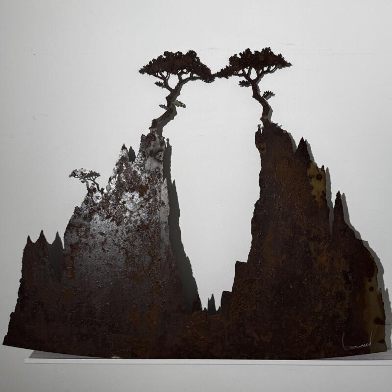 Escultura Le lien ( sculpture murale ) por Lemonnier  | Escultura Paisajes Acrílico