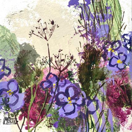 Painting Jardin sauvage 5  by Bertre Flandrin Marie-Liesse | Painting Figurative Acrylic Landscapes, Nature