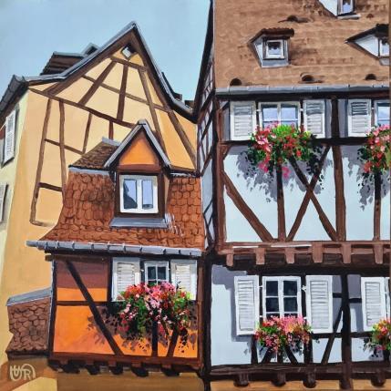 Peinture Old town par Rasa | Tableau Figuratif Acrylique Urbain