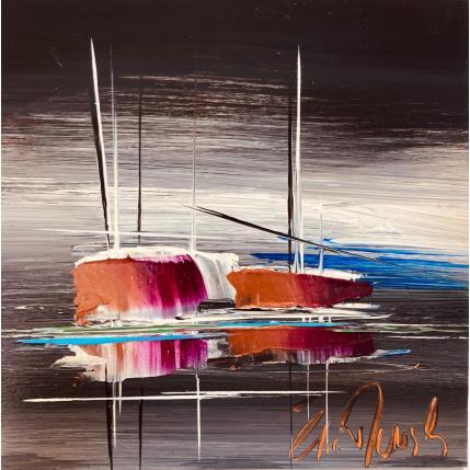 Painting Balade Nocturne by Munsch Eric | Painting Figurative Acrylic, Oil Marine, Pop icons