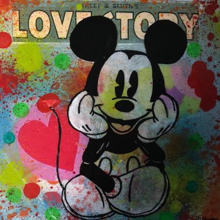 Peinture Mickey par Kikayou | Tableau Pop-art Acrylique, Collage, Graffiti Icones Pop