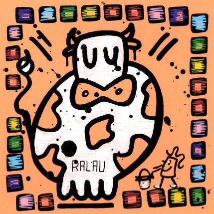 Painting La carte aux trésors by Ralau | Painting Raw art Acrylic, Posca Animals