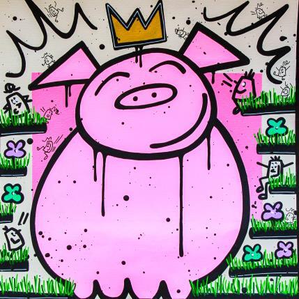 Peinture The king par Ralau | Tableau Art Singulier Acrylique, Posca Animaux