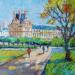 Peinture Jardins du Luxembourg par Jmara Tatiana | Tableau Figuratif Huile