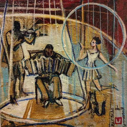 Peinture The music of life par Machi | Tableau Figuratif Huile