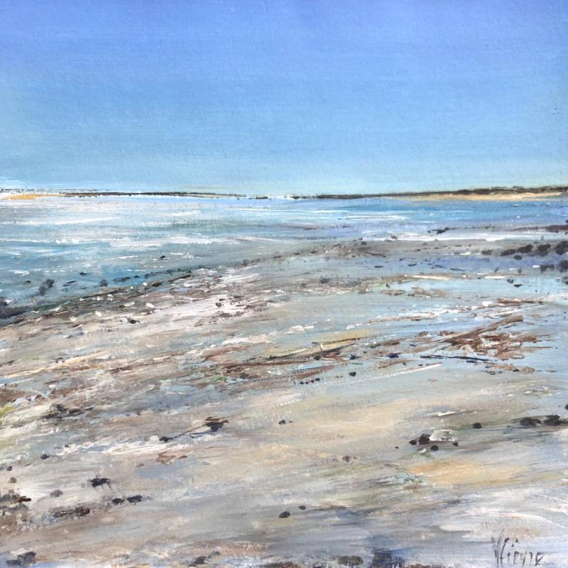 Painting Quand la mer se retire by Fièvre Véronique | Painting Figurative Landscapes Marine Nature Acrylic