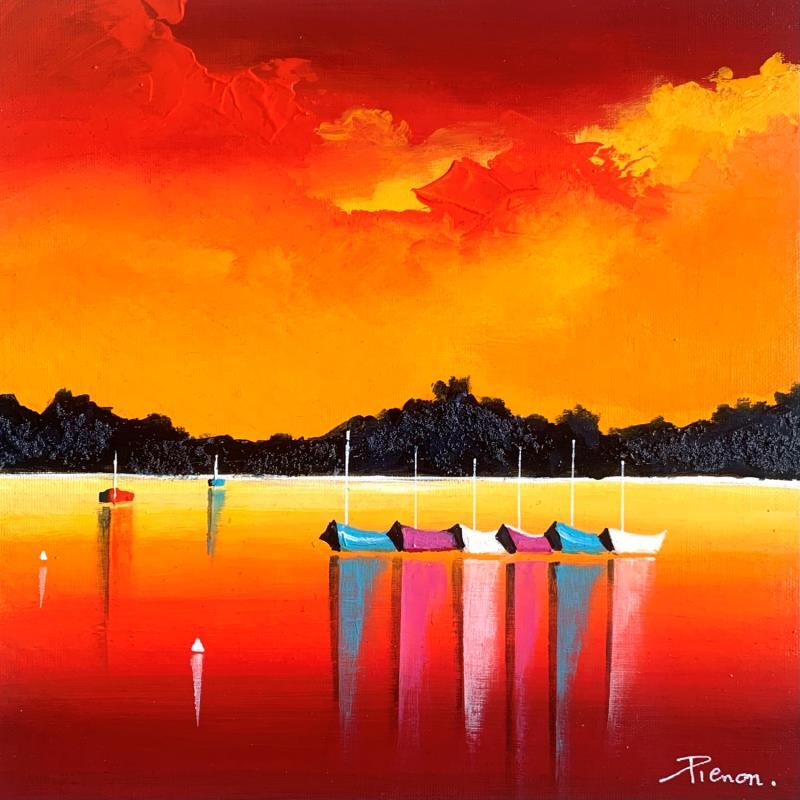 Gemälde Rêveries von Pienon Cyril | Gemälde Abstrakt Landschaften Acryl Sand