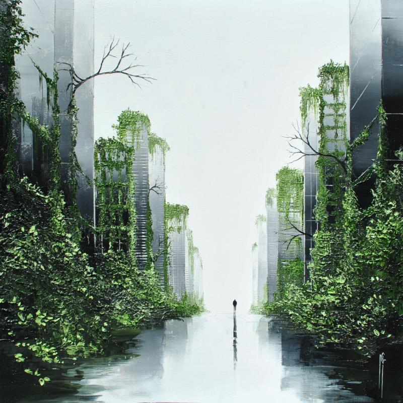 Peinture Elucubrations végétales par Galloro Maurizio | Tableau Figuratif Urbain Huile