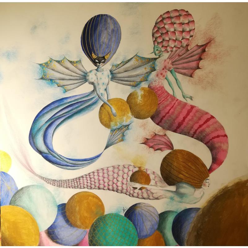 Painting Il Sabba Dei Piaceri Condivisi by Nai | Painting Surrealism Life style Acrylic Gluing