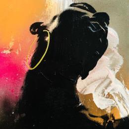 Painting GOLDEN RING by Mestres Sergi | Painting Pop-art Acrylic, Graffiti Pop icons